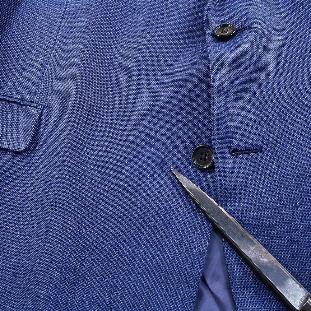 Ralph Lauren LRL Blazer Men's 52R Sport Coat Jacket Polyester Linen Blend Blue - Picture 5 of 12